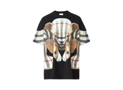 Burberry Thomas Bear Print Cotton Oversized T-shirt "Black"