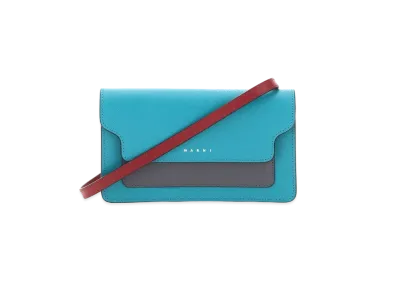 Marni Multicolor Mini Wallet Bag "Blue/Gray/Red"