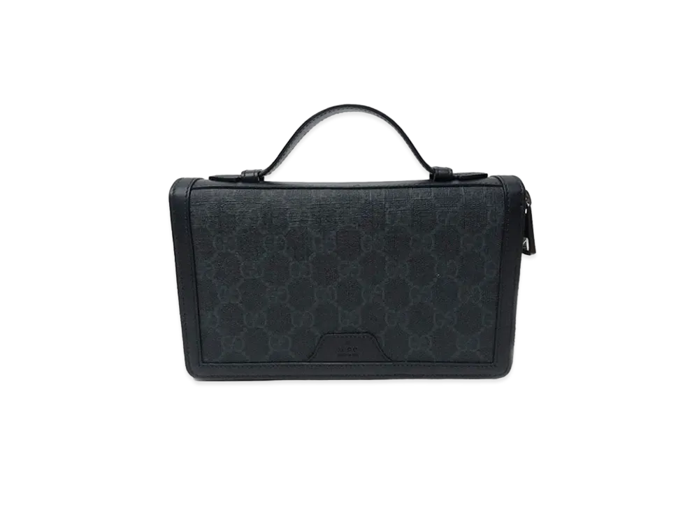 GUCCI GG Supreme Travel Document Case "Black"