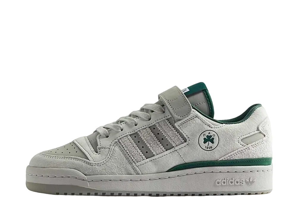 Bstn × adidas Forum 84 Low "Grey Dark Green & White"