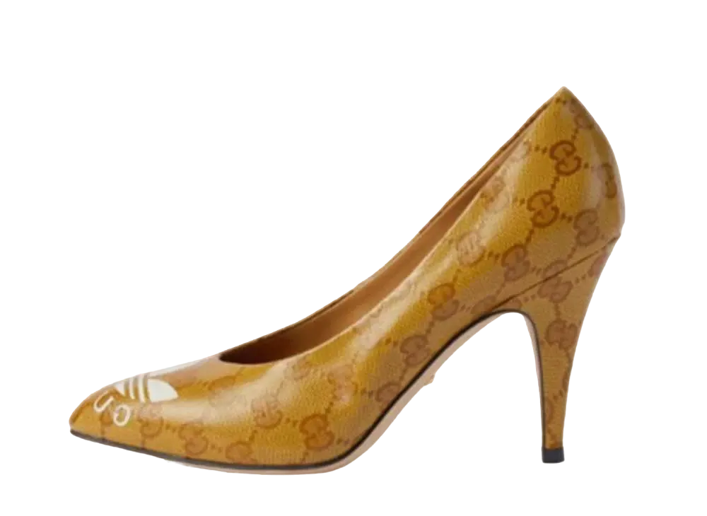 GUCCI × adidas Women's GG Pumps "Beige & Brown"