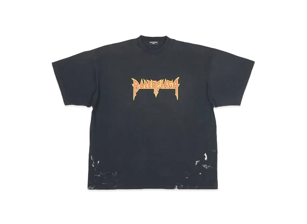 バレンシアガ メタル Tシャツ オーバーサイズ "ブラック" 694576TMV881055