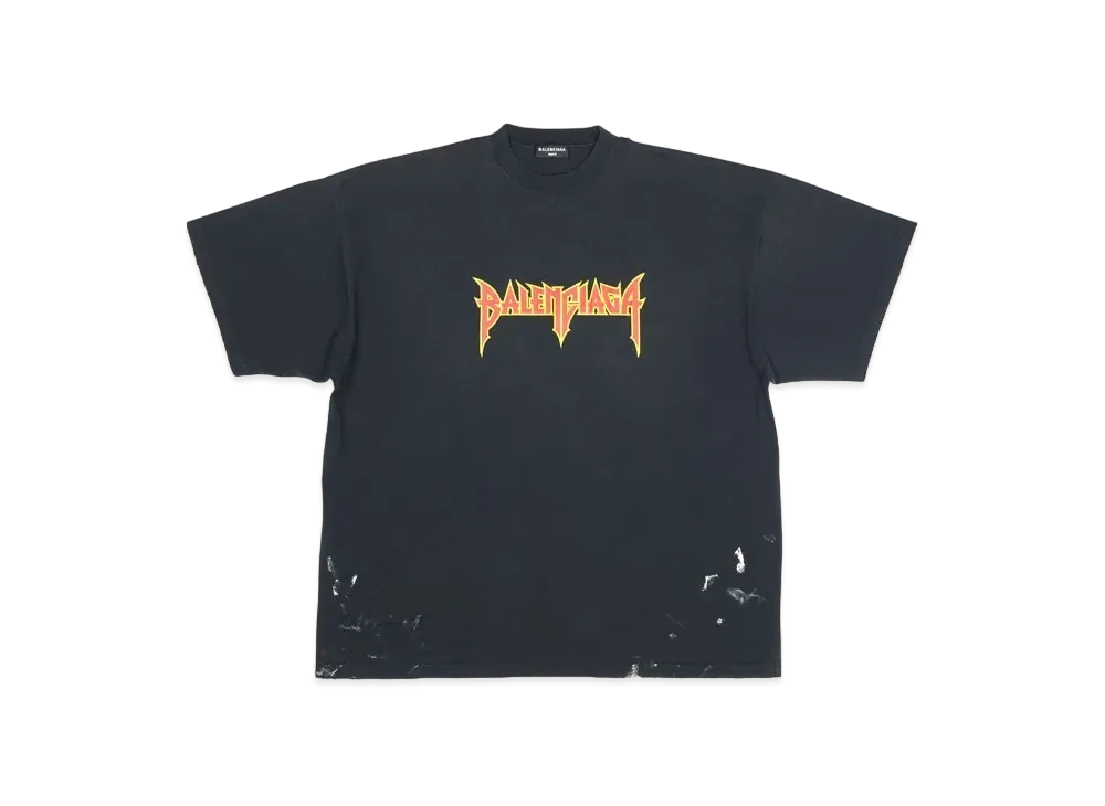 バレンシアガ メタル Tシャツ オーバーサイズ 