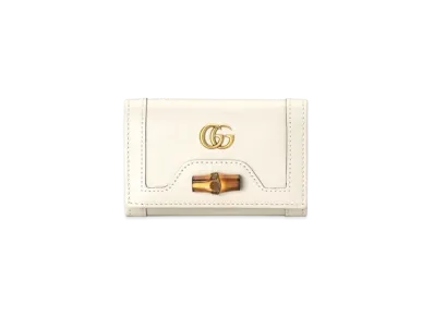 GUCCI Diana Medium Wallet With Bamboo "White"