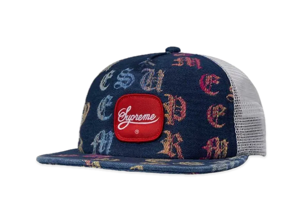 Supreme Gradient Jacquard Denim Mesh Back 5-Panel "Blue"