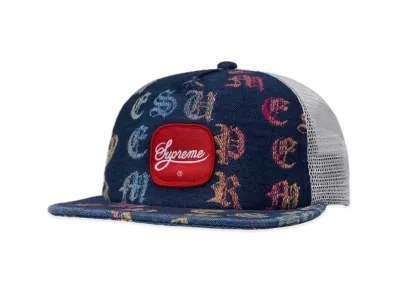 Supreme Gradient Jacquard Denim Mesh Back 5-Panel "Blue"