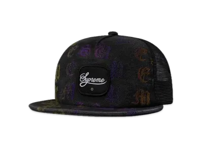 Supreme Gradient Jacquard Denim Mesh Back 5-Panel "Black"