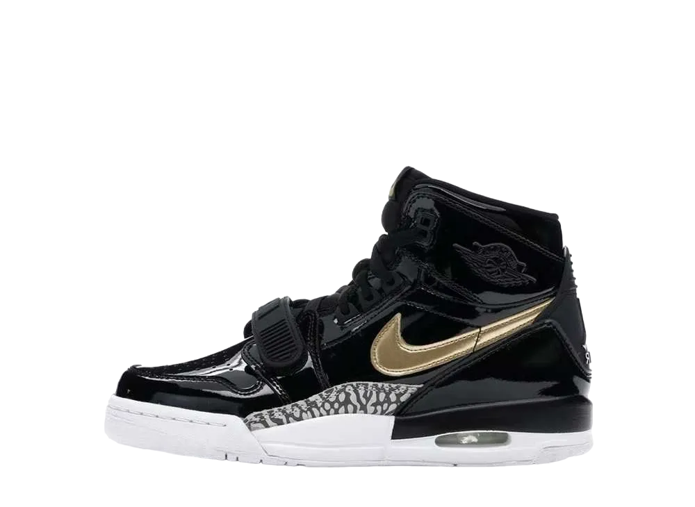 Nike GS Air Jordan Legacy 312 "Black Gold Patent"