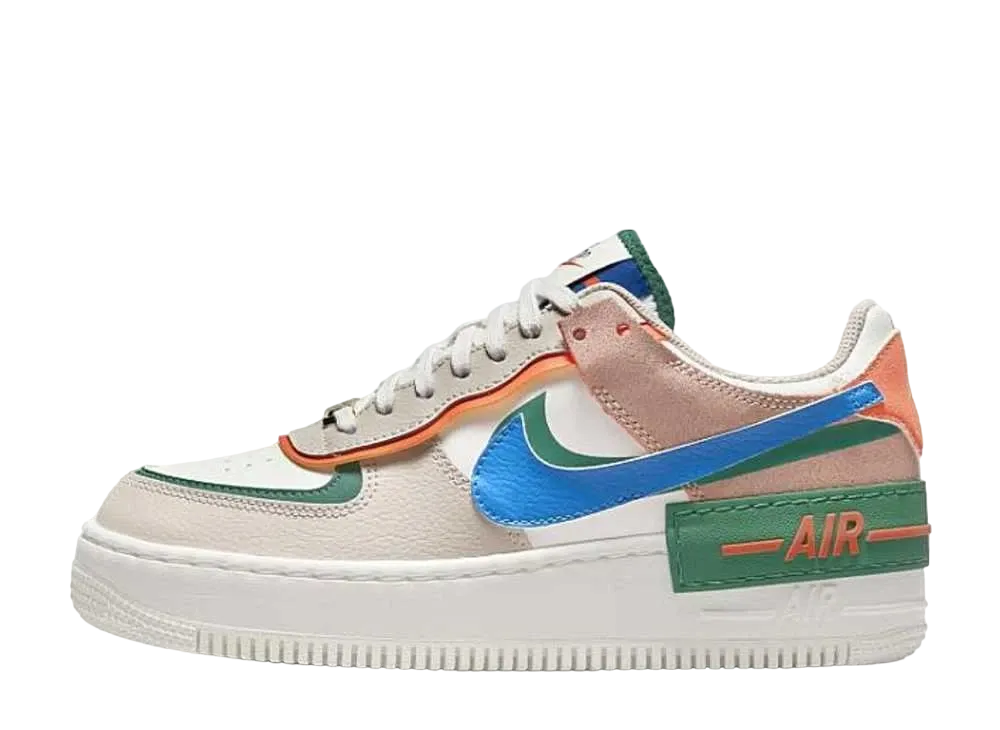 ナイキ ウィメンズ エアフォース 1 ロー シャドウ "セイル シグナル ブルー グリーン"