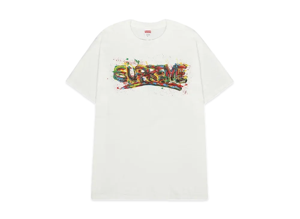 Supreme Paint Logo Tee "White"