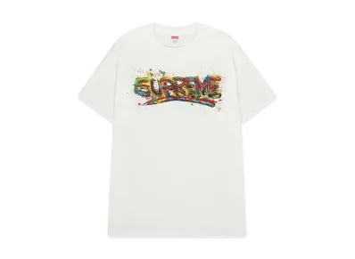Supreme Paint Logo Tee "White"