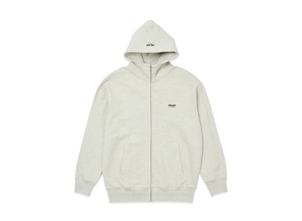 PALACE SLUB ZIG ZAG ZIP HOOD "Grey Marl"