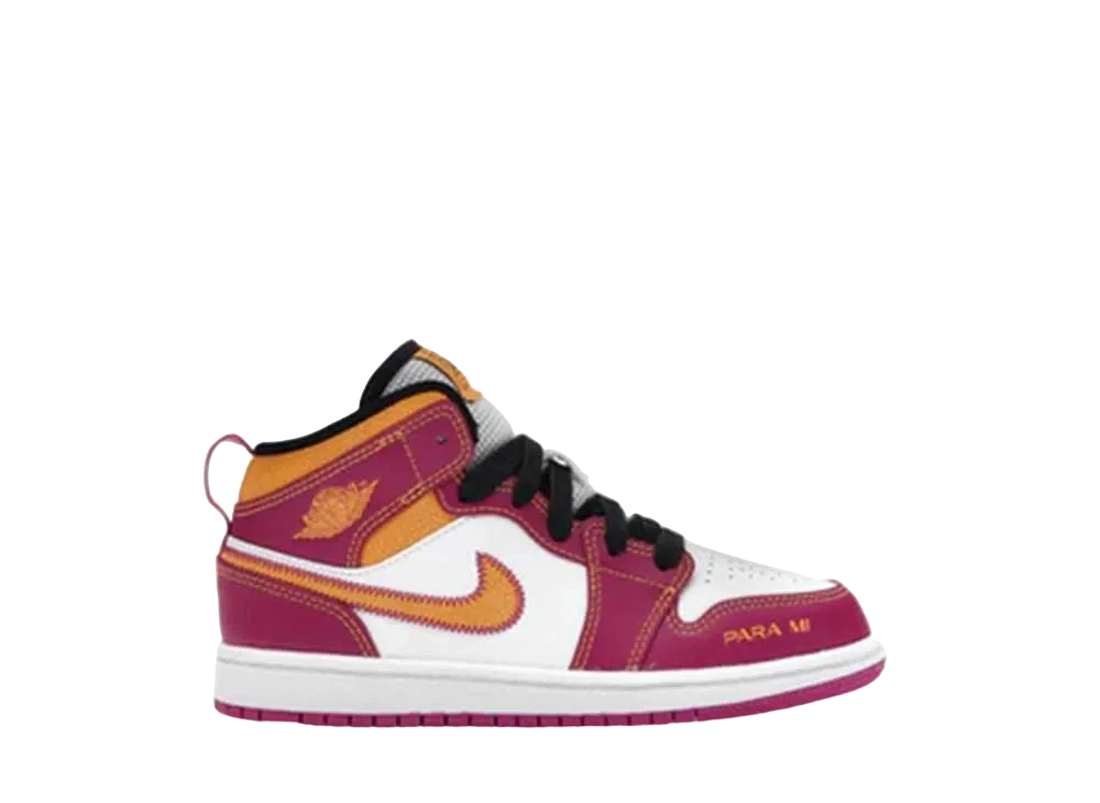 ナイキ PS エアジョーダン1 ミッド ディア デ ロス ムエルトス "ホワイト/フーシャオレンジ/ブラック"(キッズ)