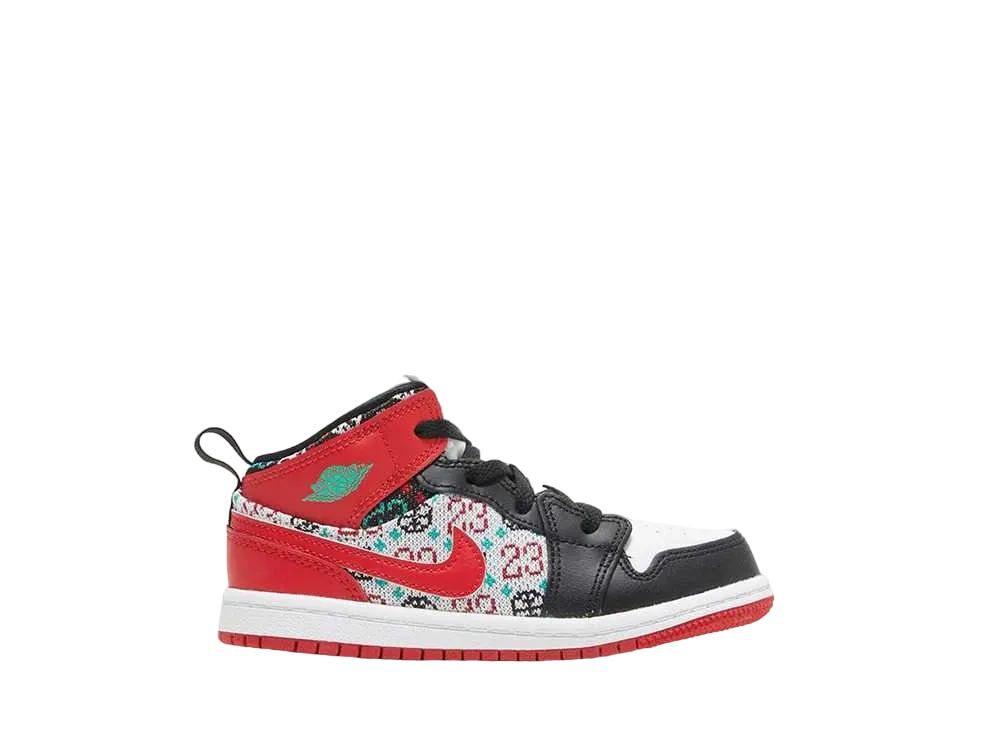 Nike TD Jordan 1 Mid SE "Ugly Christmas Sweater"