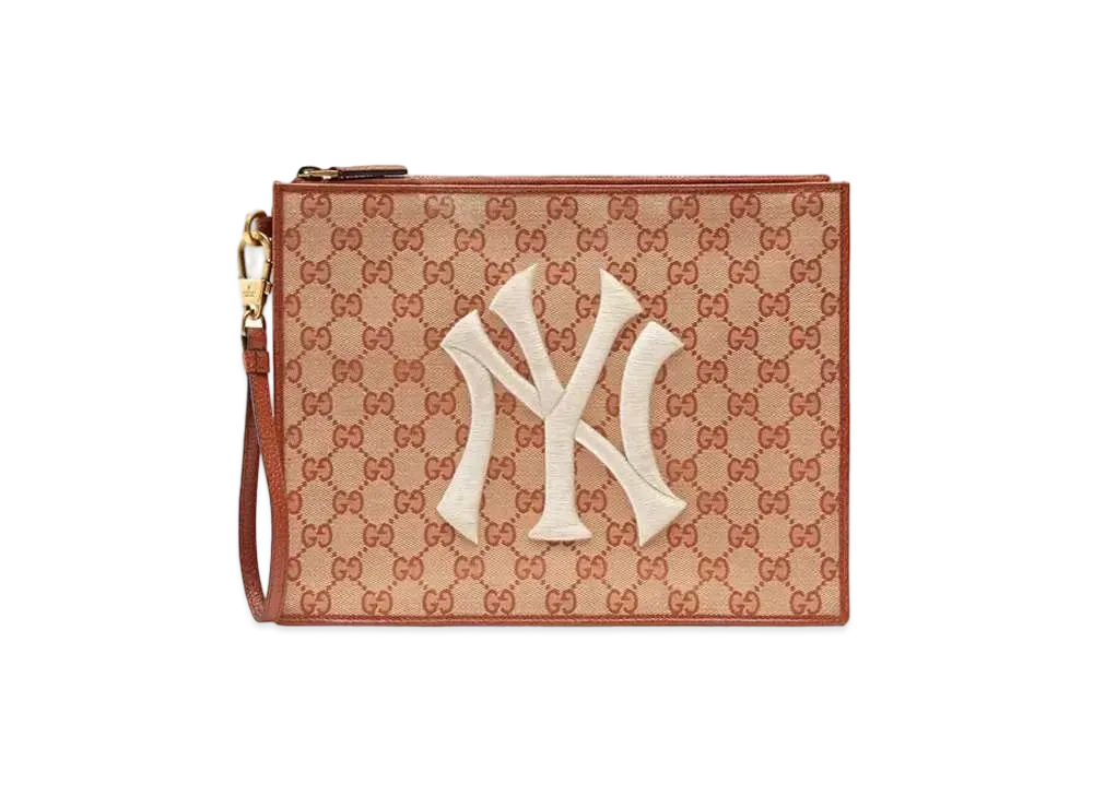 グッチ x ニューヨーク ヤンキース GGキャンバス クラッチバッグ 547796 9Y9ET 9573