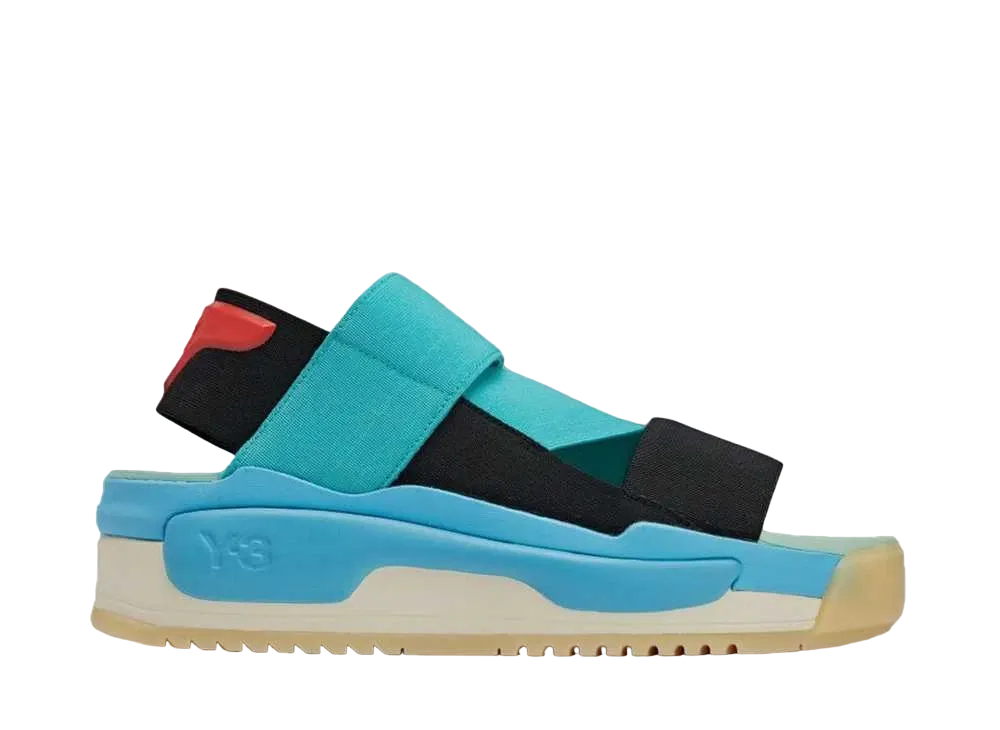 アディダス ワイスリー ホコリ サンダル "ブラック/ビビッド ミント/ブライト シアン"