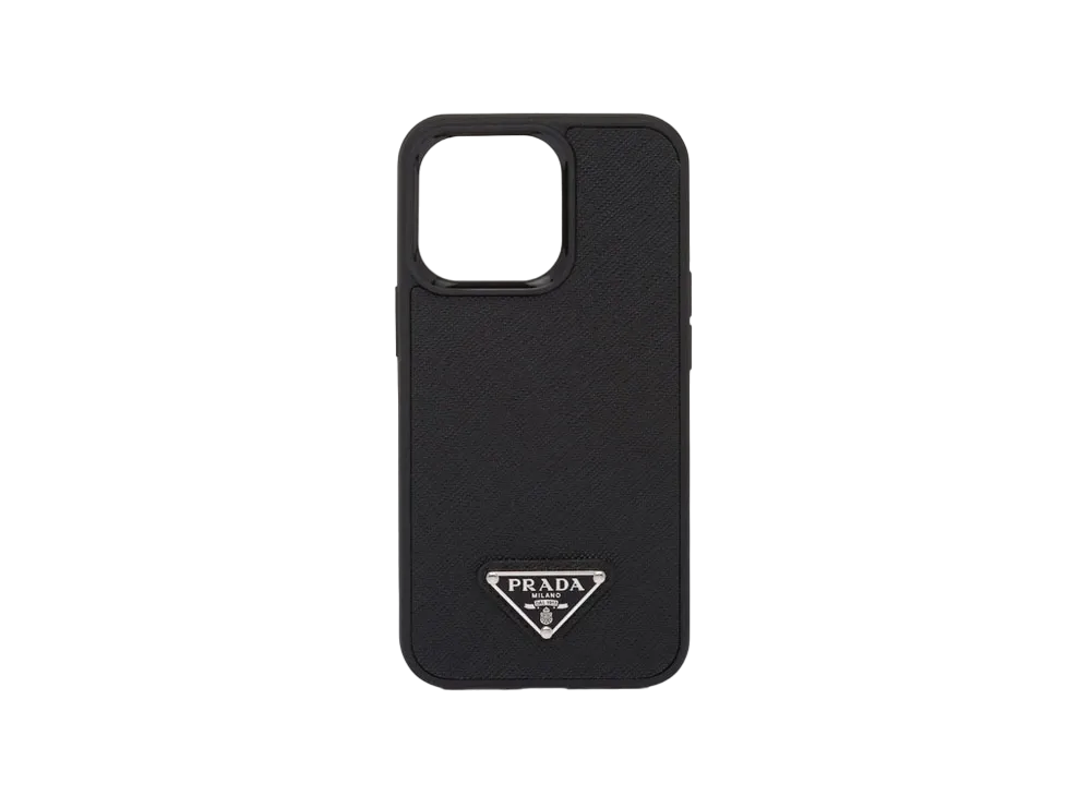 PRADA Saffiano Leather iPhone 13 Pro Cover "Black"