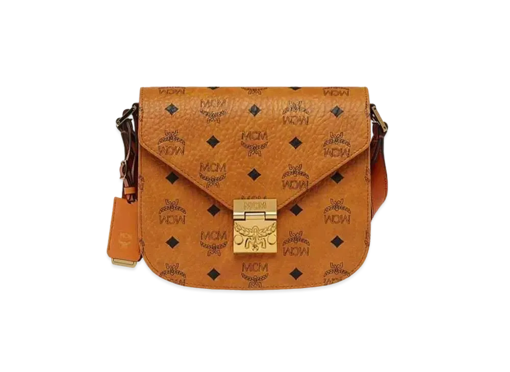 MCM Patricia Shoulder Bag Visetos "Cognac"
