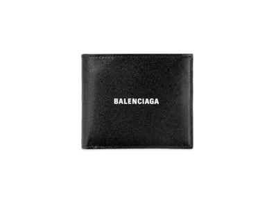 BALENCIAGA Cash Square Folded Coin Wallet "Black"