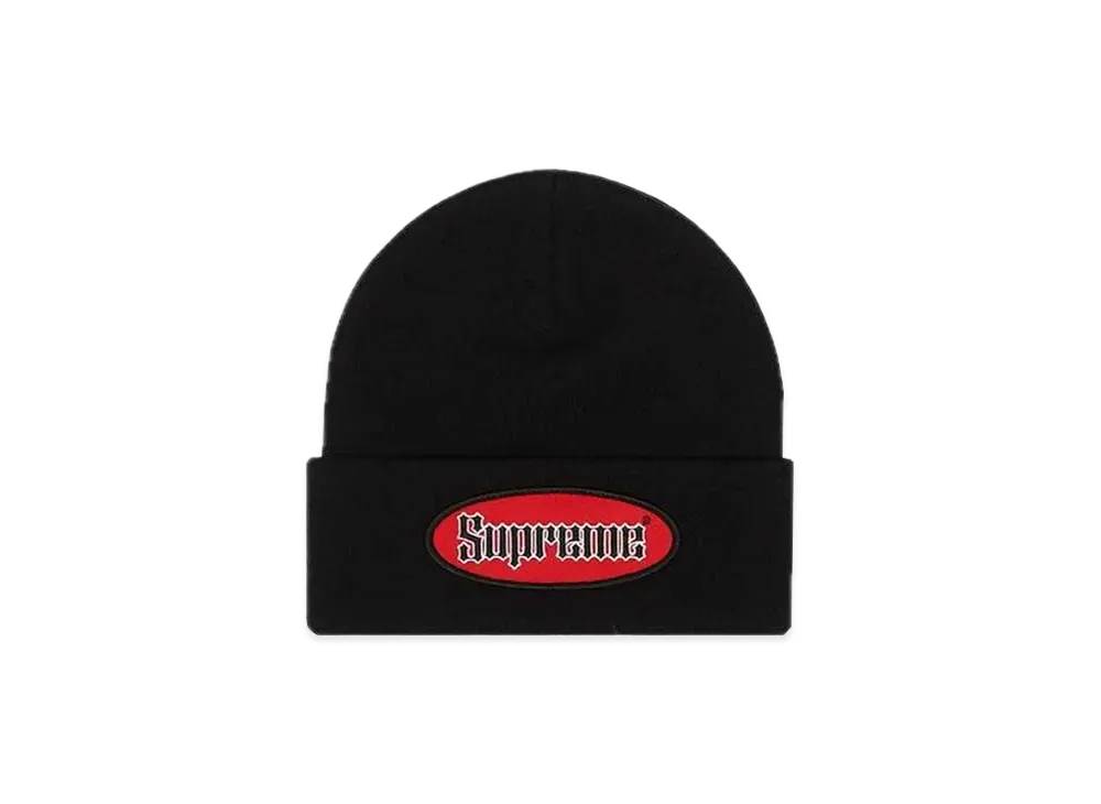 Supreme Oval Patch Beanie "Black"