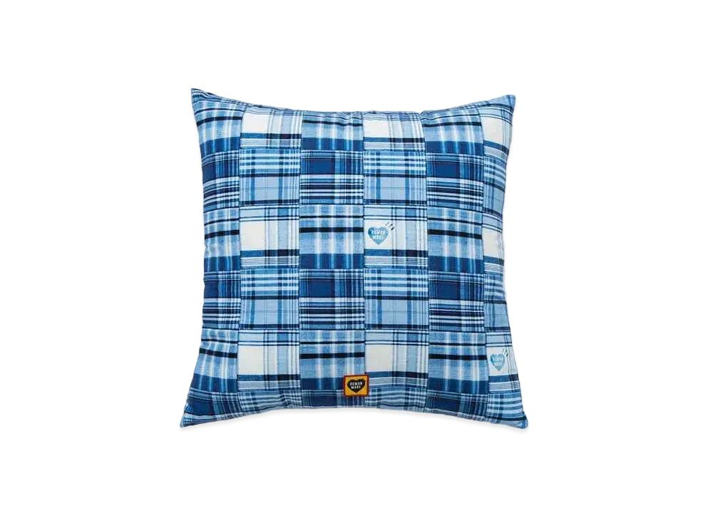 HUMAN MADE PATCHWORK CUSHION "Blue"