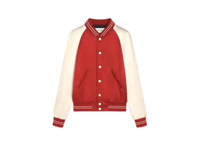 CELINE Satin Teddy Jacket With Studs "Red"