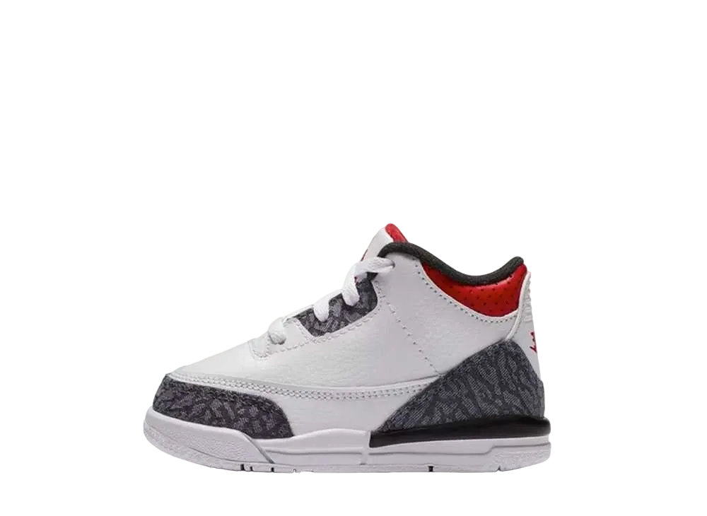 ナイキ TD エアジョーダン3 レトロ SE "ファイヤーレッドデニム"(キッズ)