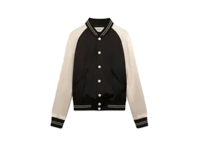 CELINE Satin Teddy Jacket With Studs "Black"