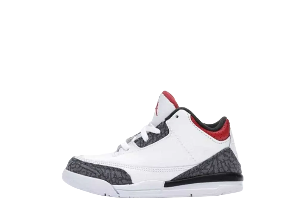 ナイキ PS エアジョーダン3 レトロ SE "ファイヤーレッドデニム"(キッズ)