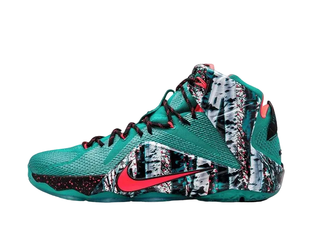 ナイキ レブロン12 アクロン ブリッチ "エメラルド グリーン"