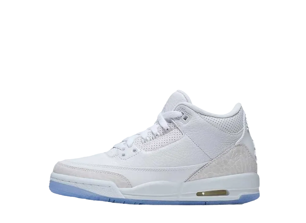 ナイキ GS エアジョーダン3 レトロ "ピュア ホワイト" (2018) 