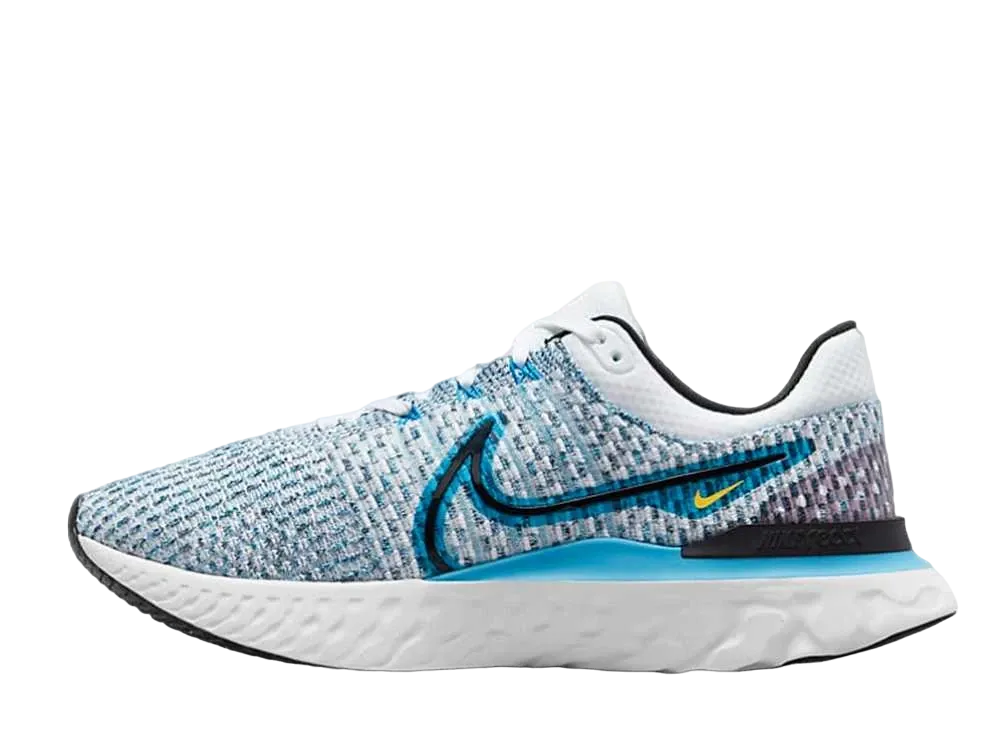 ナイキリアクト インフィニティ ラン フライニット3 "ホワイト/ブルー オービット/クローリーン ブルー/ブラック"