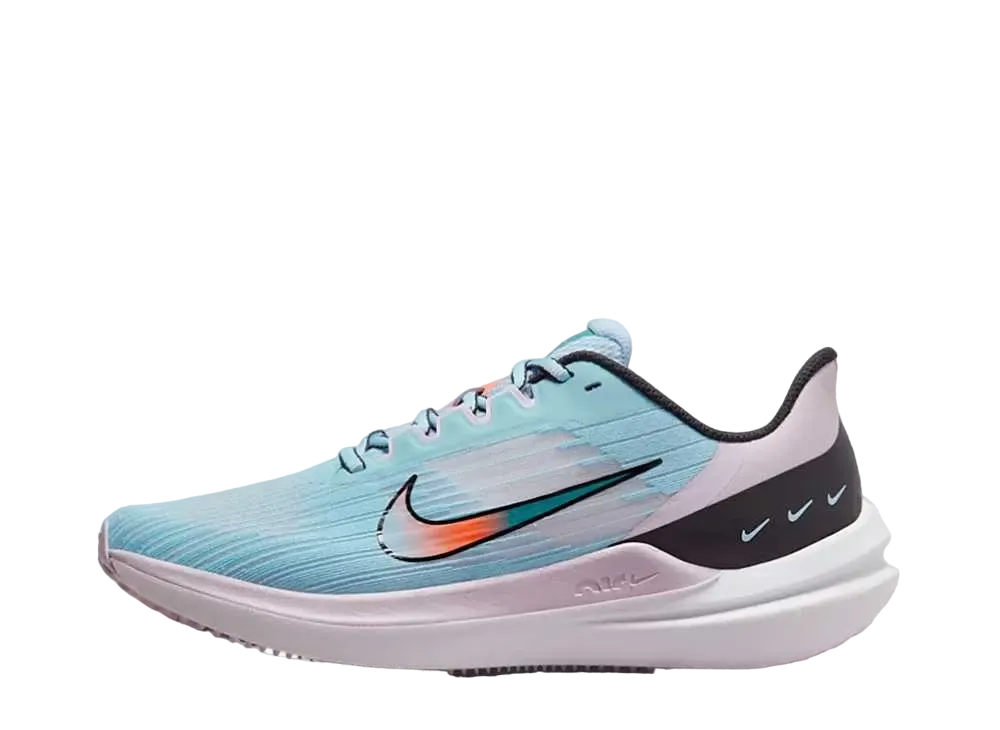 ナイキ ウィメンズ エアウィンフロー9 "ライト マリン/ブラック/ドール/トータルオレンジ"