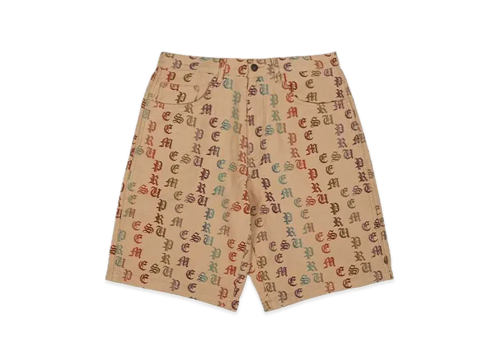 Supreme Gradient Jacquard Denim Short "Tan"