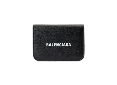 BALENCIAGA Cash Mini Wallet Grained Calfskin "Black"