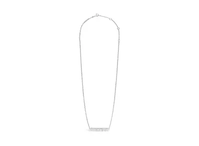 CELINE Necklace / Rhodium Finish Brass "Silver"