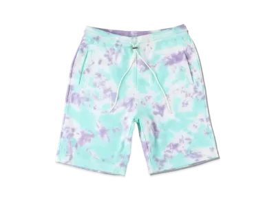 WIND AND SEA WDS TIE-DYE SWEAT SHORTS "Mint Blue"