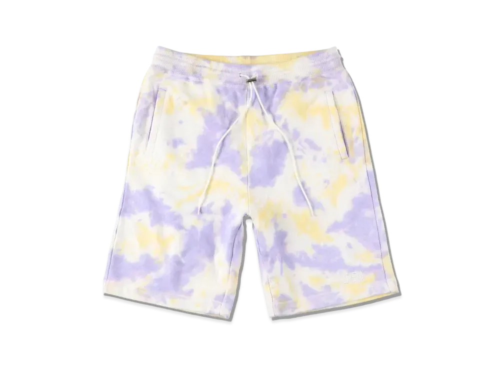 WIND AND SEA WDS TIE-DYE SWEAT SHORTS "Orchid Yellow"
