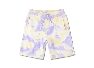 WIND AND SEA WDS TIE-DYE SWEAT SHORTS "Orchid Yellow"