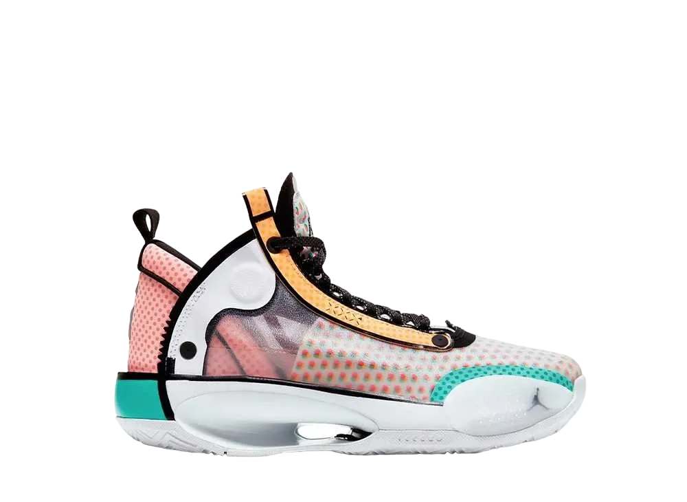 Nike GS Air Jordan XXXIV Low Guo Ailun Pop Art "White/Multi-Color"