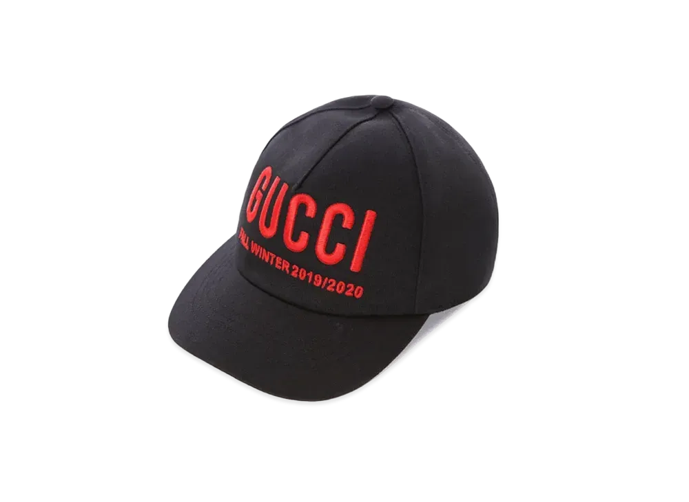 GUCCI Embroidery Baseball Cap "Black/Red"