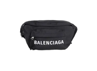 BALENCIAGA Wheel Belt Bag "Black/Navy"