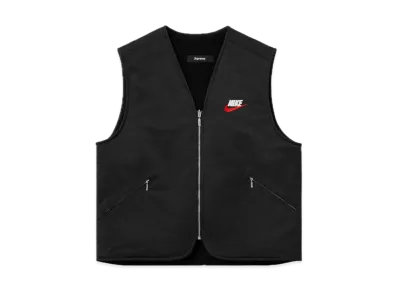 Supreme NIKE Reversible Nylon Sherpa Vest "Black"