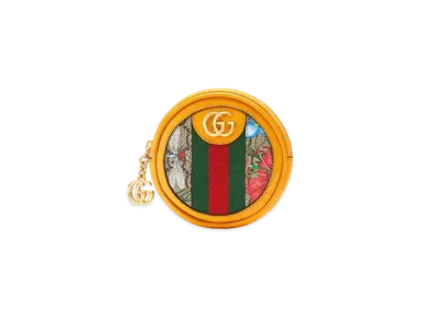 GUCCI Ophidia GG Flora Coin Case "Yellow"