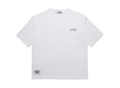APHRODITEGANG A.G.H. ONEPOINT EMBROIDERY / S/S POCKET TEE "White"
