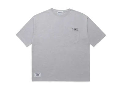 APHRODITEGANG A.G.H. ONEPOINT EMBROIDERY / S/S POCKET TEE "Grey"