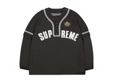 Supreme Snap-Off Sleeve L/S Baseball Top "Black"
