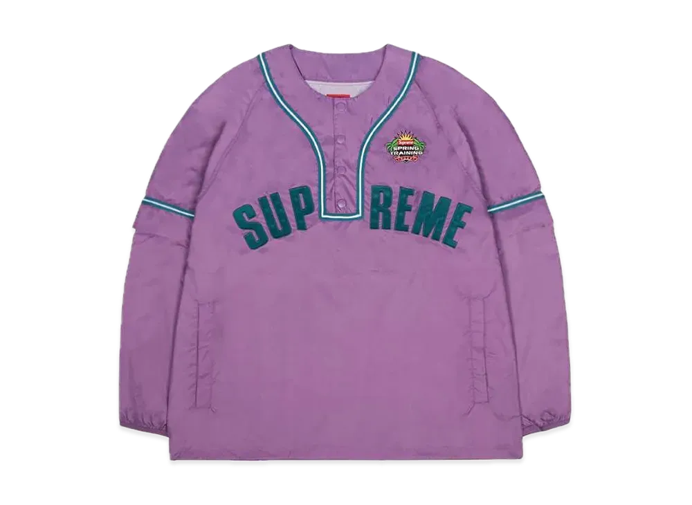 Supreme Snap-Off Sleeve L/S Baseball Top "Purple"