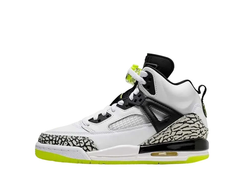 ナイキ GS エアジョーダン スパイジーク "ホワイト ボルト ブラック"