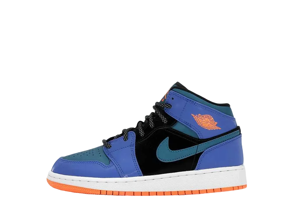 ナイキ GS エアジョーダン1 ミッド "レーサー ブルー グリーン アビス"